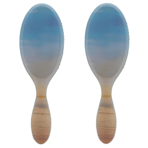 Vista 17 de Wet Brush Cepillo desenredante original, exclusivo de Amazon Aqua, cerdas IntelliFlex ultrasuaves, cepillo desenredante que se desliza a través