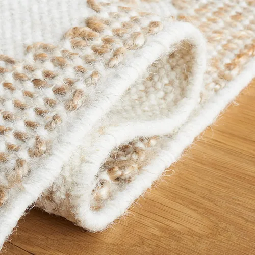 Vista 7 de SAFAVIEH Natural Fiber Collection NF512A - Alfombra de pasillo, 2 pies 3 pulgadas x 8 pies, marfil y natural, hecha a mano, rústico, bohemio, yute