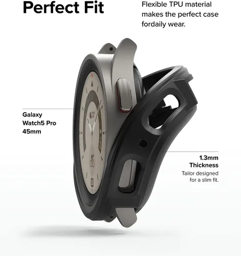 Vista 5 de Ringke Air Sports - Funda compatible con Samsung Galaxy Watch 5 Pro de 1.772 pulgadas, suave, flexible, ligera, delgada, TPU para minimalistas