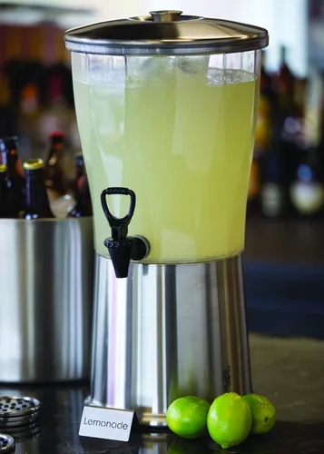Vista 5 de Service Ideas - CBDRT3SS - Despachador de bebidas, sin BPA, de acero inoxidable, redondo, 3 gal. CBDRT3SS acero inoxidable y plástico, certificado
