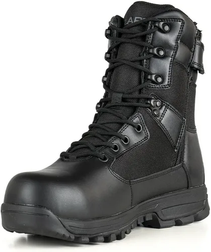 Vista 2 de LA Police Gear LAPG Sector - Botas impermeables con cremallera lateral para hombre, 8 pulgadas, transpirables y cómodas, tácticas, para senderismo