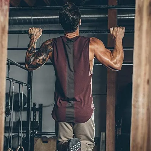 Vista 4 de O2TEE Spartan Warrior Victory or Death Workout Gym I-Back Muscle Dry Fit Camisetas sin mangas para hombre