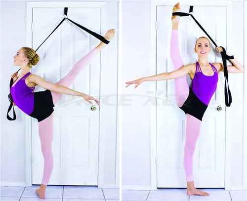 Vista 5 de Estirador de yoga y ballet de piernas, accesorio para la puerta para obtener más flexibilidad, flexibilidad y estiramiento de las correas