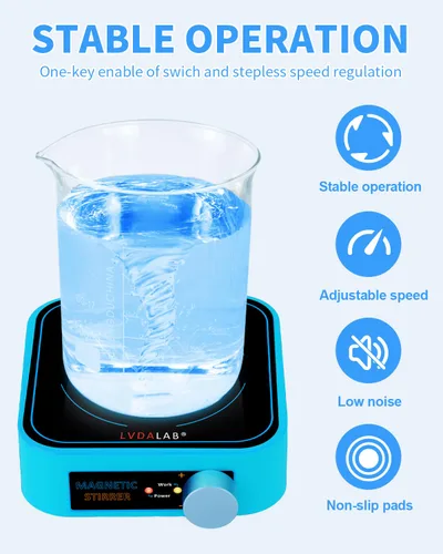 Vista 2 de Agitador magnético recargable de 101.4 fl oz, placa de agitación de Azul