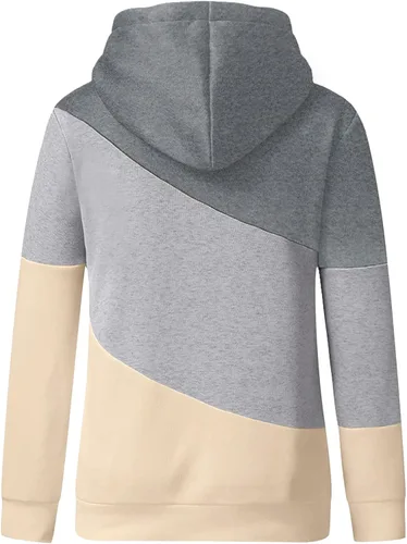 Vista 4 de Womens Hoodie Sweatshirt Women's O-Neck Hoodie Long Sleeve Pure Color Womens Sports Sweatshirts Hoodies