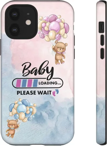 Vista 21 de Cute Baby Loading Phone Case for iPhone Models and Variants - Sweet Maternity Phone Cover for Pregnancy Reveal or Baby Shower