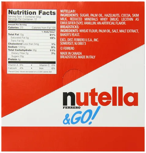 Vista 3 de Nutella Ferrero Go - Crema de avellanas y palitos de pan, 22 onzas