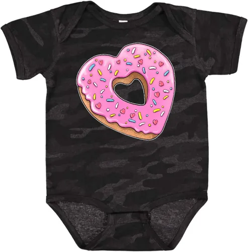 Vista 13 de inktastic Body de bebé con forma de corazón con glaseado rosa y chispas