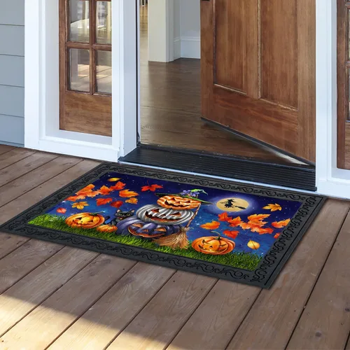 Vista 2 de Briarwood Lane Felpudo de calabaza de Halloween Halloween Pumpkin