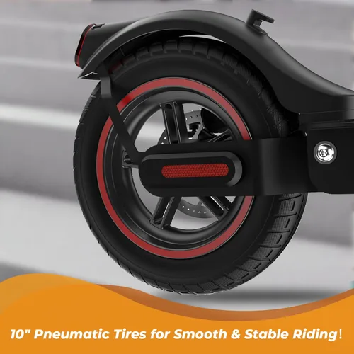 Vista 7 de Electric Scooter, 1200W-500W Peak Motor, 28-21 Miles, 10"-8.5" Tires Brillo negro