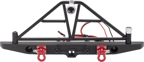 Vista 6 de Barra Protectora de Parachoques Delantero/Trasero Anticolisión de Aleación de Aluminio con Luces LED Compatible con Axial SCX10 90046 TRX-4 SCX10