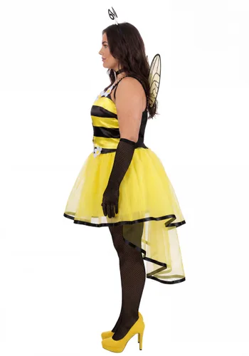 Vista 4 de Disfraz de Reina Abeja Talla Plus para Mujer Multicolor
