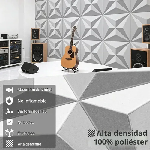 Vista 3 de Art3dwallpanels Paneles acústicos de 24 x 24 pulgadas, paquete de 6 paneles de pared insonorizados que amortiguan el sonido, paneles absorbentes