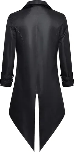 Vista 3 de Lipoon Men's Steampunk Gothic Tailcoat Jacket Victorian Pirate Vampire Costume