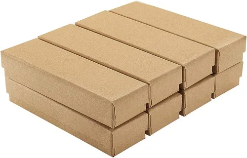 Vista 8 de PH PandaHall Paquete de 20 cajas de regalo de joyería, collar, pulsera, caja de papel kraft rectangular con esponja para vender cumpleaños, Navidad