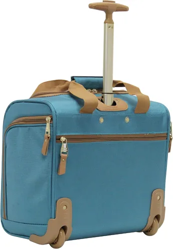 Vista 2 de Steve Madden Designer - Maleta de mano de 15 pulgadas, equipaje de viaje de negocios para fin de semana, ligera con 2 ruedas giratorias, bolsa