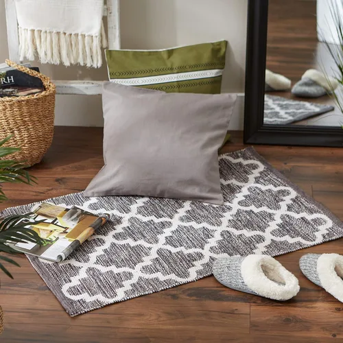 Vista 2 de DII CAMZ10414 - Tapete para interiores, tejido plano, de algodón, tejido a mano, reversible, para la recámara, sala, cocina