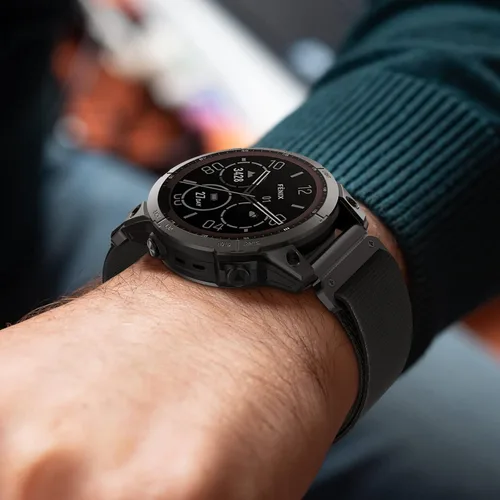 Vista 6 de ANCOOL Correa compatible con Garmin Fenix 7X/6X/5X, correas de nailon de fácil ajuste de 1.024 in para Garmin Fenix 3/5X Plus/6X Pro/Tactix Negro