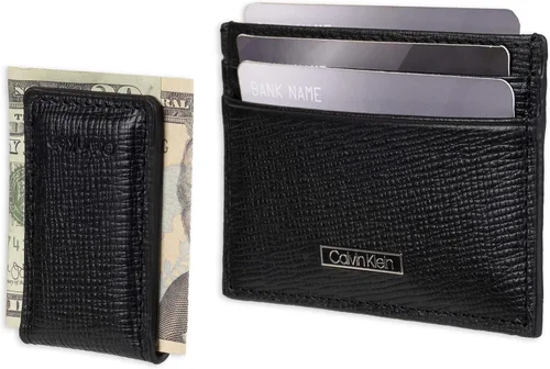 Vista 5 de Calvin Klein Juego de carteras de cuero RFID para hombre