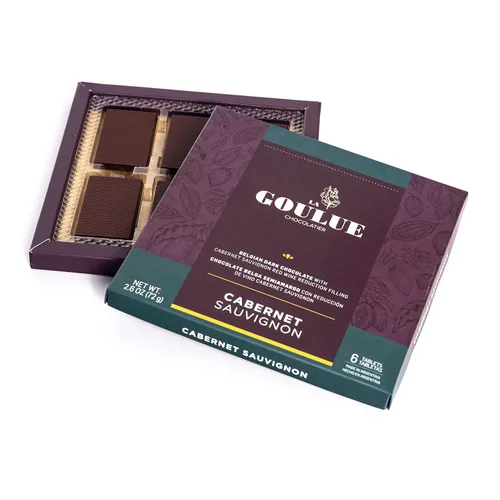 Vista 2 de Chocolate con Leche con Malbec Oscuro con Torrontes Oscuro con Champagne Extra Brut Oscuro con Cabernet Sauvignon Oscuro con Malbec Dulce