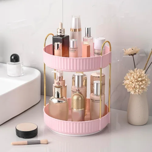 Vista 21 de Aveniee Organizador de maquillaje giratorio de 360 grados para tocador, organizadores de baño mejorados para perfume y cuidado de la piel