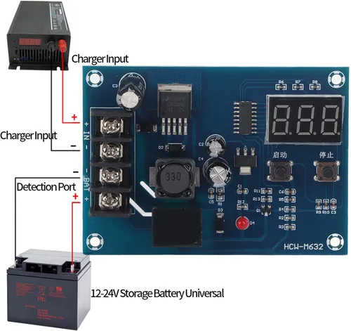 Vista 8 de Oumefar Carga de almacenamiento Tablero de control digital Cargador Interruptor de desconexión Carga sobre módulo de descarga para batería de litio