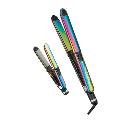 Vista 13 de BaBylissPRO Nano Titanium Prima Ionic Hair Straightener - Plancha plana profesional y rizador en uno para estilistas, herramienta de peinado Azul