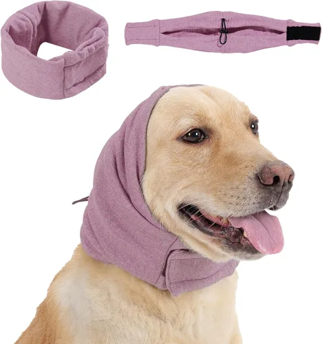 Vista 14 de Sudadera con capucha calmante para perros, almohadillas ajustables para las orejas para perros, almohadillas ajustables para protección contra