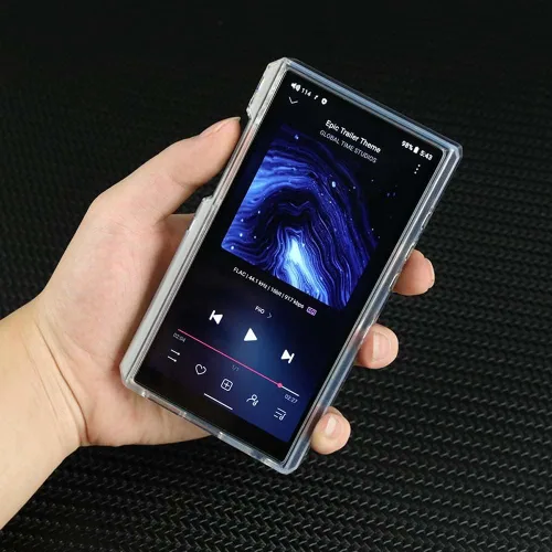 Vista 2 de Suave TPU Clear Crystal Full Protective Skin Shell Case Cover para FiiO M11 Plus LTD reproductor de música (transparente)
