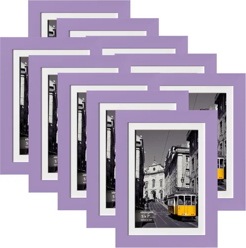 Vista 33 de eletecpro Juego de 5 marcos de fotos de 8 x 10 pulgadas, collage de fotos, decoración de pared, fotos de 5 x 7 con paspartú o de 8 x 10 pulgadas sin
