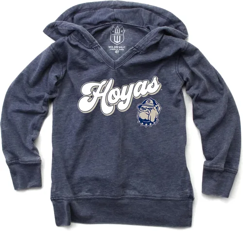 Vista 40 de Wes and Willy NCAA Camiseta con Capucha de Cuello en V para Niñas Air Force Falcons Azul