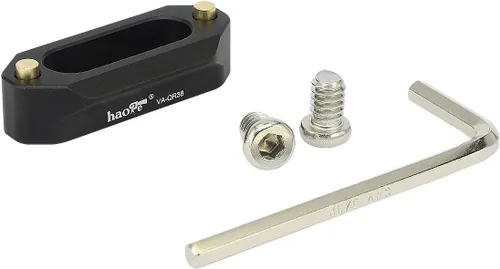 Vista 6 de Haoge VA-QR38 - Placa de riel NATO de liberación rápida con tornillos de 1/4 pulgadas para jaula de cámara, placa de queso, compatible con la OTAN