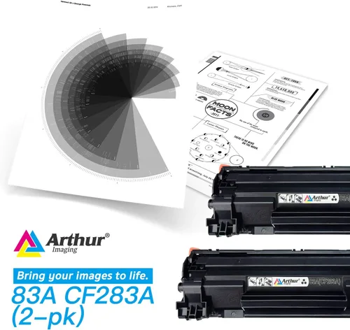 Vista 2 de cartucho de tóner compatible de repuesto para Hewlett Packard CF283A (HP 83A), color negro.