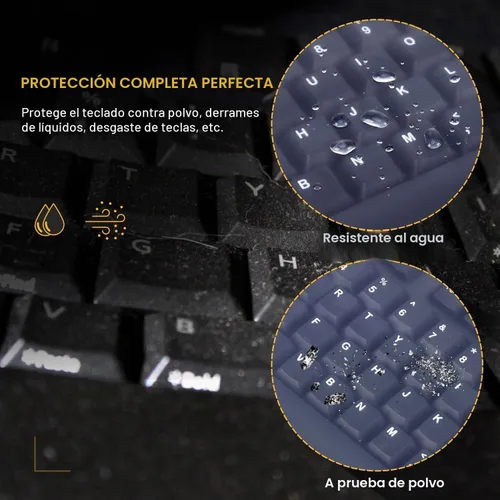Vista 4 de Funda protectora universal para teclados de computadora de escritorio