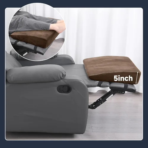 Vista 4 de MABOZOO Almohada de Cuña para Piernas de Sillón Reclinable, Cojín de Espuma Extra Grande para Reposapiés con Correas Ajustables, Extensor de Café