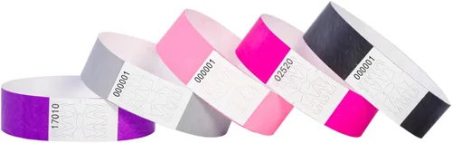 Vista 12 de Pulseras negras para eventos, 500 unidades, resistentes al desgarro, cómodas, impermeables, ligeras, para eventos, conciertos, entradas a