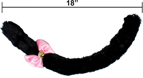 Vista 4 de Spooktacular Creations 5 Pcs Kitty Cat Costume Accessories with Cat Ears Headband, Paws Gloves, Bow Tie, Tail Accessories