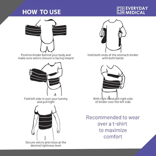 Vista 8 de Everyday Medical Faja abdominal poscirugía de talla grande I Envoltura de estómago bariátrico I Soporte de hernia para hombres y mujeres I Faja