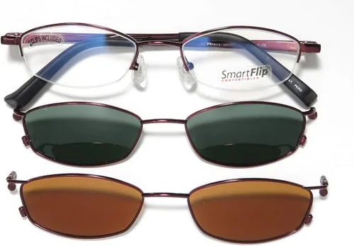 Vista 3 de SmartFlip 413 - Gafas de sol para hombre y mujer 50-18-140 satén borgoña