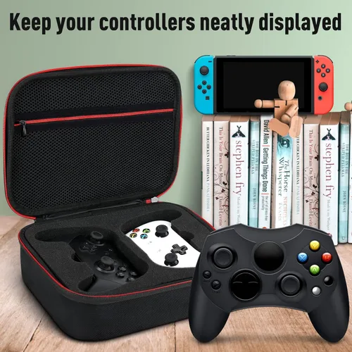Vista 7 de Younik Controller Carrying Travel Case, Protective Hard Case for 2 Universal Controllers, Compatible with P5, P4, X-box 1, Switch Pro, Black