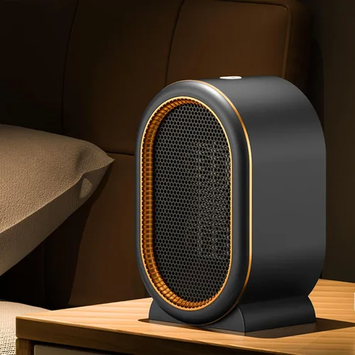 Vista 8 de Calentador de espacio, calentador portátil para oficina de 1200 W, PTC de cerámica de alto rendimiento, ventilador para dormitorio, hogar, oficina