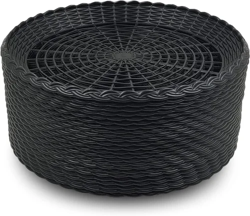 Vista 2 de Paquete de 24 soportes para platos de papel de plástico reutilizables resistentes (negro)