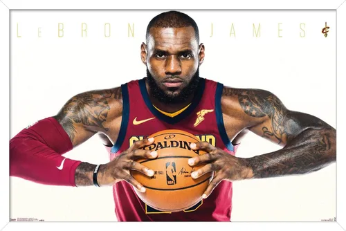 Vista 15 de Trends International NBA Cleveland Cavaliers - Lebron James Wall Poster, 14.725" x 22.375", Barnwood Framed Version Versión enmarcada Barnwood