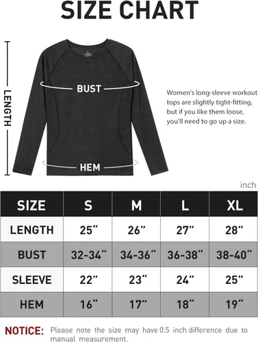 Vista 6 de Camiseta de manga larga para mujer que absorbe la humedad, camiseta de entrenamiento de manga larga para mujer, ajuste seco, yoga, atletismo