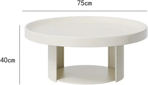 Vista 2 de Mesas de centro para sala de estar, mesa de centro para sala, mesa de centro redonda negra, mesa de grano para espacios pequeños mesa de centro