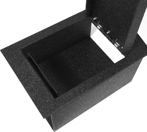 Vista 5 de Black Horse - Caja fuerte para consola central, organizador de caja de pistola negra, con cerradura reiniciable de combinación de 4 dígitos
