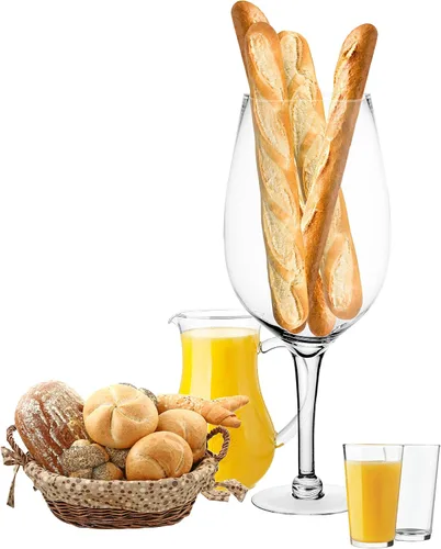 Vista 6 de Copa de vino gigante transparente de 20 pulgadas cristal soplado a mano decorativos novedad cristalería/enfriador de champaña Magnum