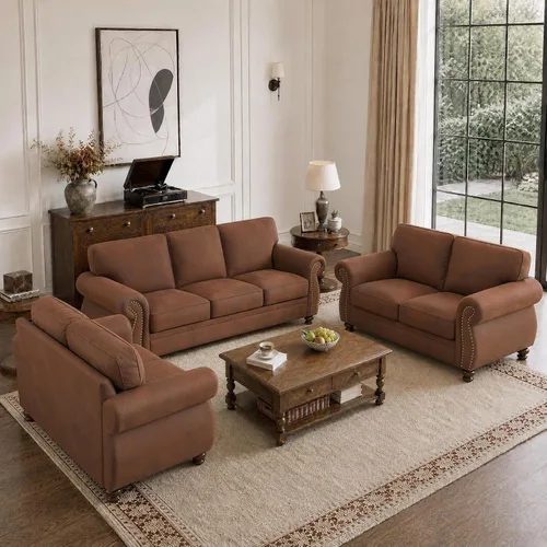 Vista 11 de Couchus Silla decorativa Mid-Century de 42 pulgadas de ancho, sofá