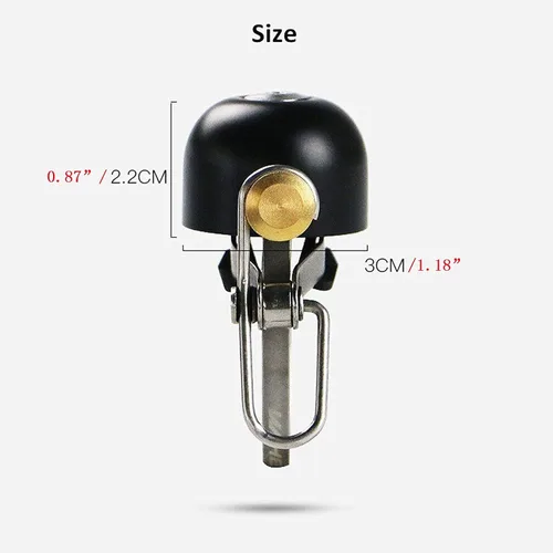 Vista 4 de NC - Timbre de bicicleta clásico para timbre de bicicleta con sonido fuerte, campanas de campana retro, accesorios de equitación para manillar