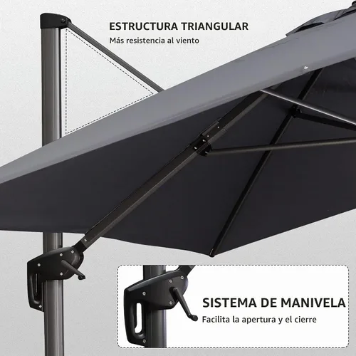 Vista 217 de PURPLE LEAF Paraguas al aire libre con base 8' x 8' protección solar verde Manzana Verde (Apple Green)